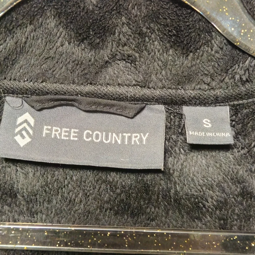 FREE COUNTRY Womens Journey Softshell Jacket Small Black Fleece Lined Cozy Soft‎